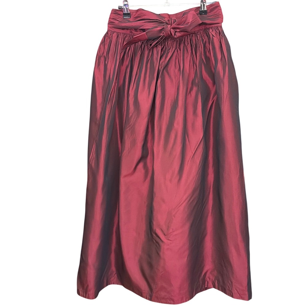 Vintage X-trordinary Maxi Skirt Dark Romance Holiday Glam Iridescent Burgundy